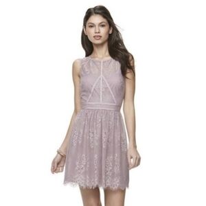 Lily Rose Lavender Lace Skater Dress Juniors Size Large NWOT